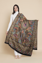 Pashtush India Womens Shawls PASHTUSH WOMENS PASHMINA SHAWL, KASHMIRI TILLA WORK, HANDLOOM, MULTICOLOURED