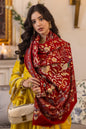 Pashtush India Womens Shawls Pashtush Womens Pashmina Shawl, With Kashmiri Tilla Embroidery, Hand Woven, hand Embroidered