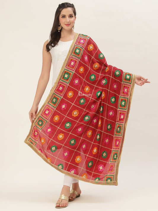 Pashtush India Pashtush Womens Phulkari Dupatta