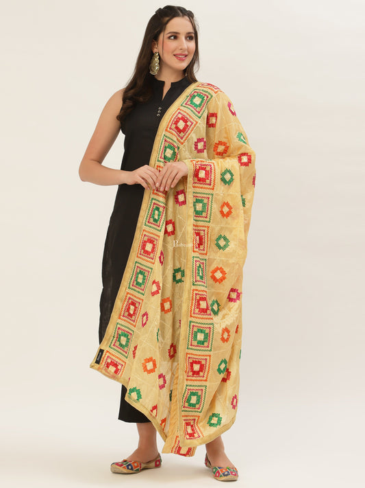 Pashtush India Pashtush Womens Phulkari Dupatta