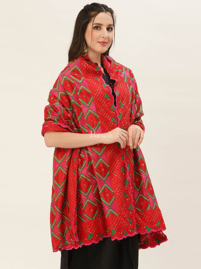 Pashtush India Womens Dupatta Pashtush Womens Phulkari Dupatta