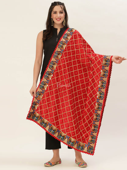 Pashtush India Womens Dupatta Pashtush Womens Phulkari Dupatta