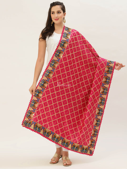 Pashtush India Womens Dupatta Pashtush Womens Phulkari Dupatta