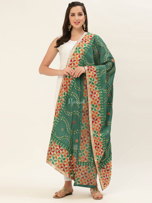 Pashtush India Womens Dupatta Pashtush Womens Phulkari Dupatta