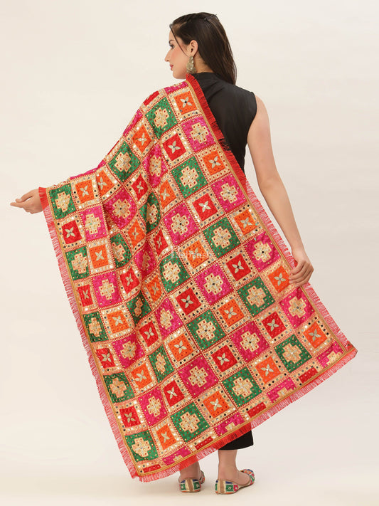 Pashtush India Womens Dupatta Pashtush Womens Phulkari Dupatta