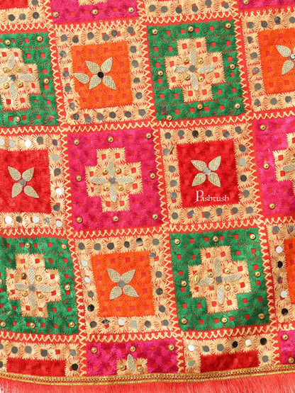 Pashtush India Womens Dupatta Pashtush Womens Phulkari Dupatta