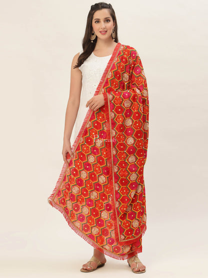 Pashtush India Womens Dupatta Pashtush Womens Phulkari Dupatta