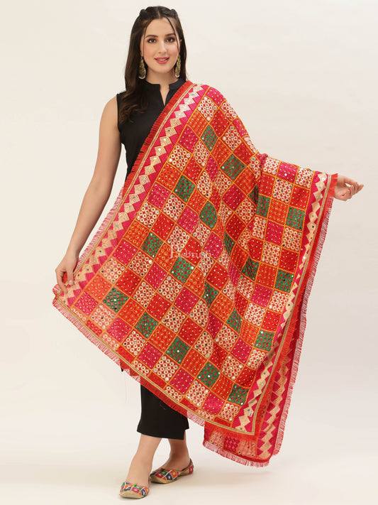 Pashtush India Womens Dupatta Pashtush Womens Phulkari Dupatta