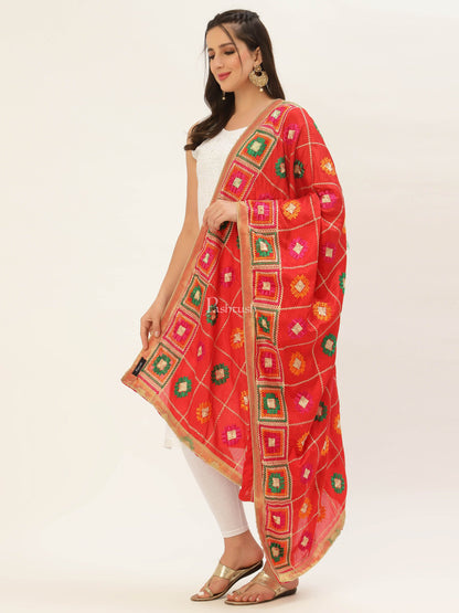 Pashtush India Womens Dupatta Pashtush Womens Phulkari Dupatta