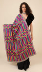 Pashtush India 114x228 Pashtush Womens Phulkari Dupatta with Multicoloured Embroidery