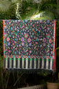 Pashtush India Womens Shawls Pashtush Womens Pure Pashmina Kaani Shawl, Handloom, Hand woven, Black
