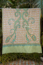 Pashtush India Womens Shawls Pashtush Womens Pure Pashmina Shawl, Arabic Sea Green