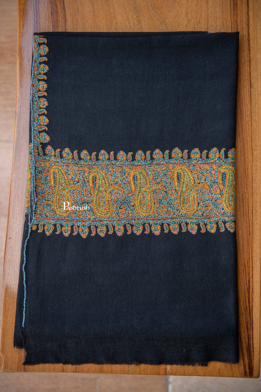 Pashtush India Womens Shawls Pashtush Womens Pure Pashmina Shawl, Black