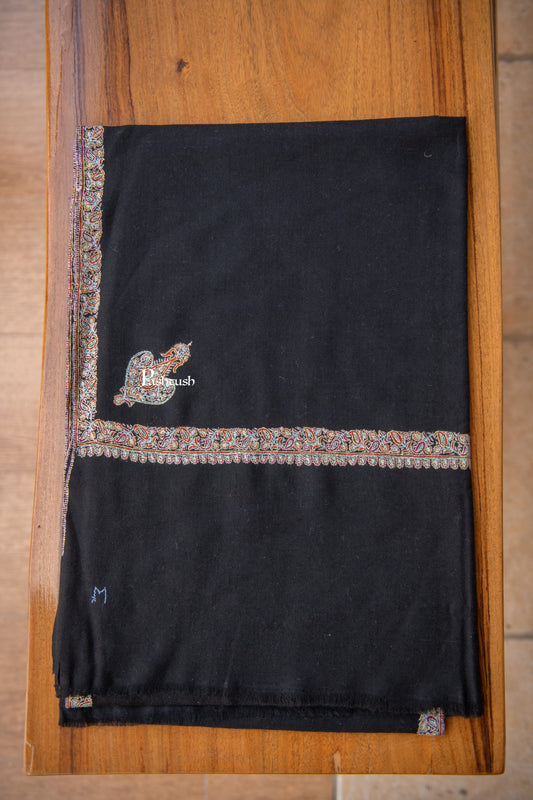 Pashtush India Womens Shawls Pashtush Womens Pure Pashmina Shawl, Black