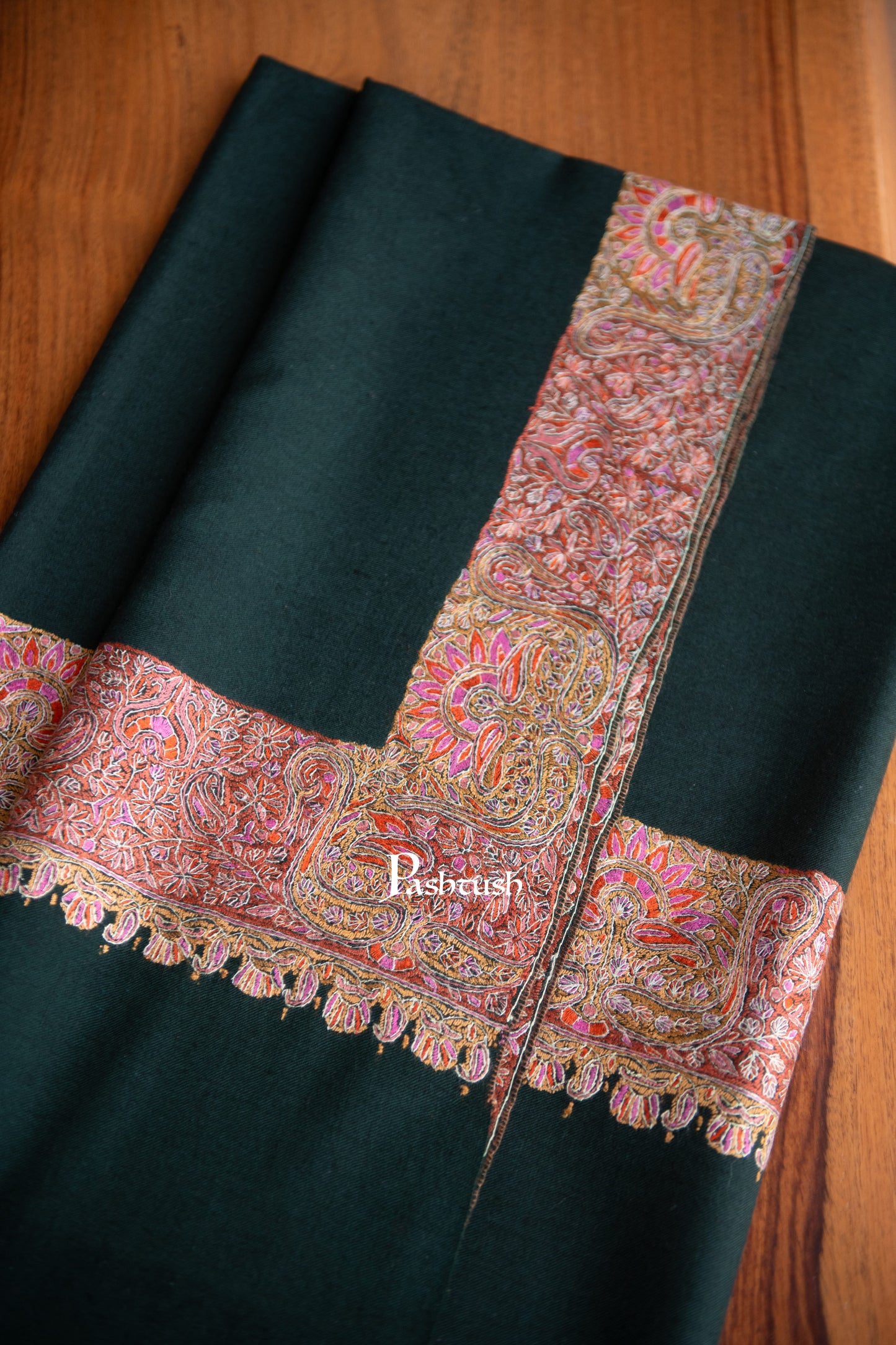 Pashtush India Womens Shawls Pashtush Womens Pure Pashmina Shawl, Black