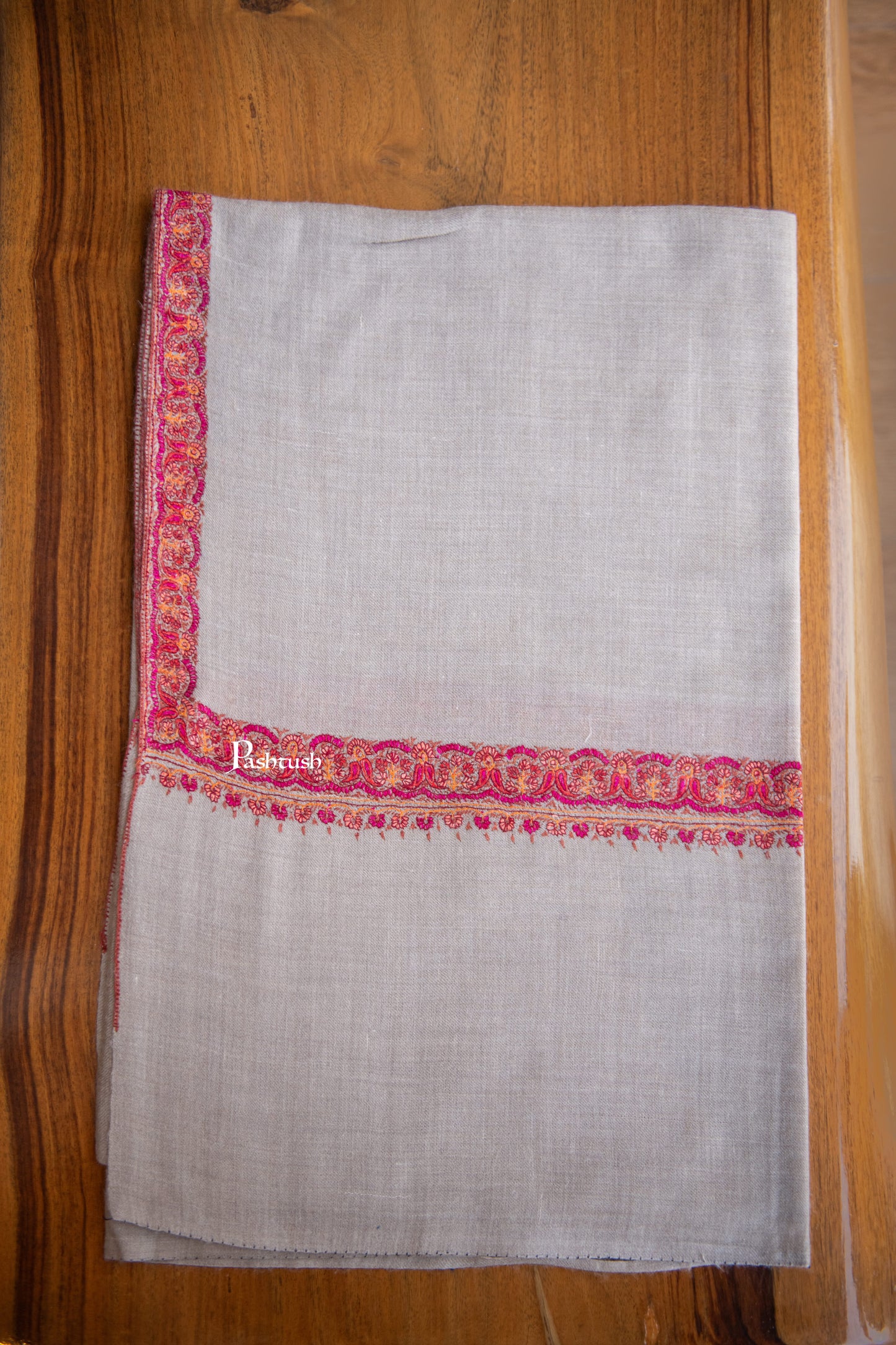 Pashtush India Womens Shawls Pashtush Womens Pure Pashmina Shawl, Grey