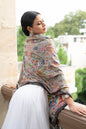 Pashtush India Womens Shawls Pashtush Womens Pure Pashmina Shawl, Hand Painted And Embroidered Kalamkari Design, Multicolour