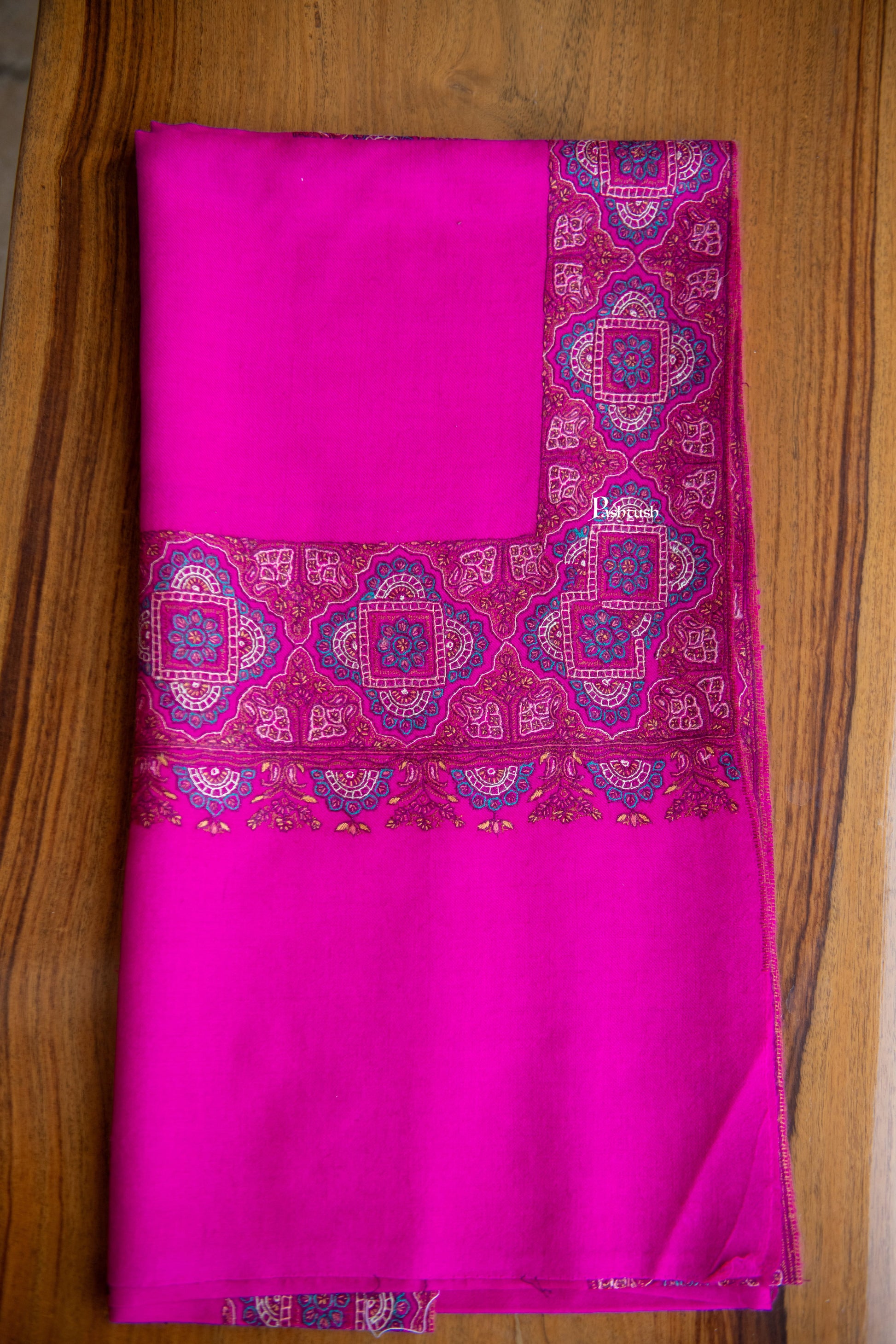 Pashtush India Womens Shawls Pashtush Womens Pure Pashmina Shawl, Magenta