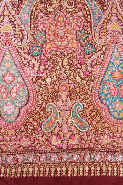 Pashtush India Womens Shawls Pashtush Womens Pure Pashmina Shawl, Maroon