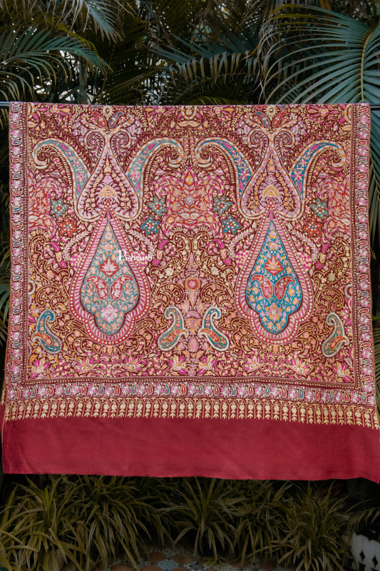 Pashtush India Womens Shawls Pashtush Womens Pure Pashmina Shawl, Maroon