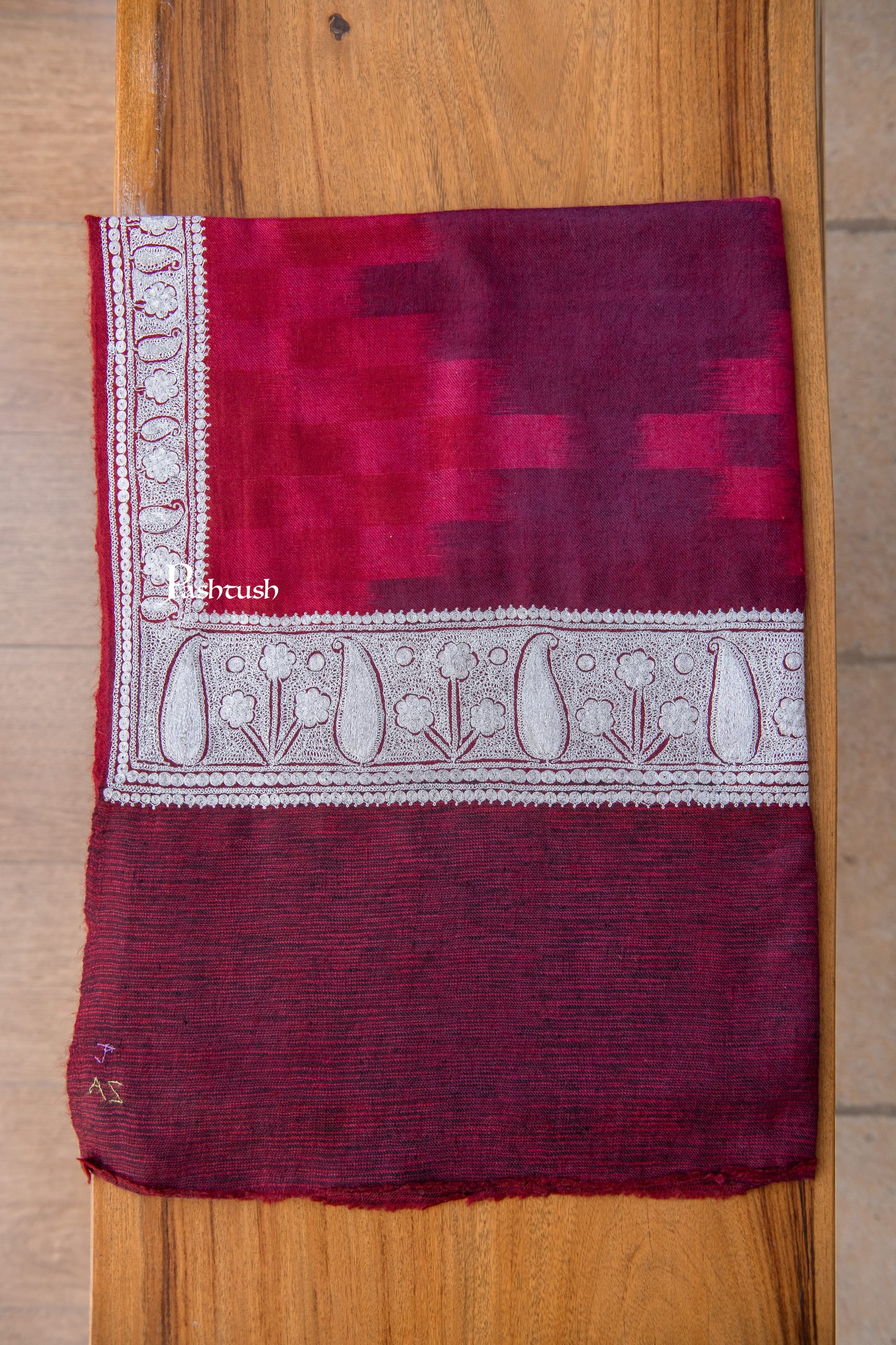 Pashtush India Womens Shawls Pashtush Womens Pure Pashmina Shawl, Maroon