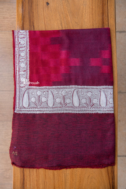 Pashtush India Womens Shawls Pashtush Womens Pure Pashmina Shawl, Maroon
