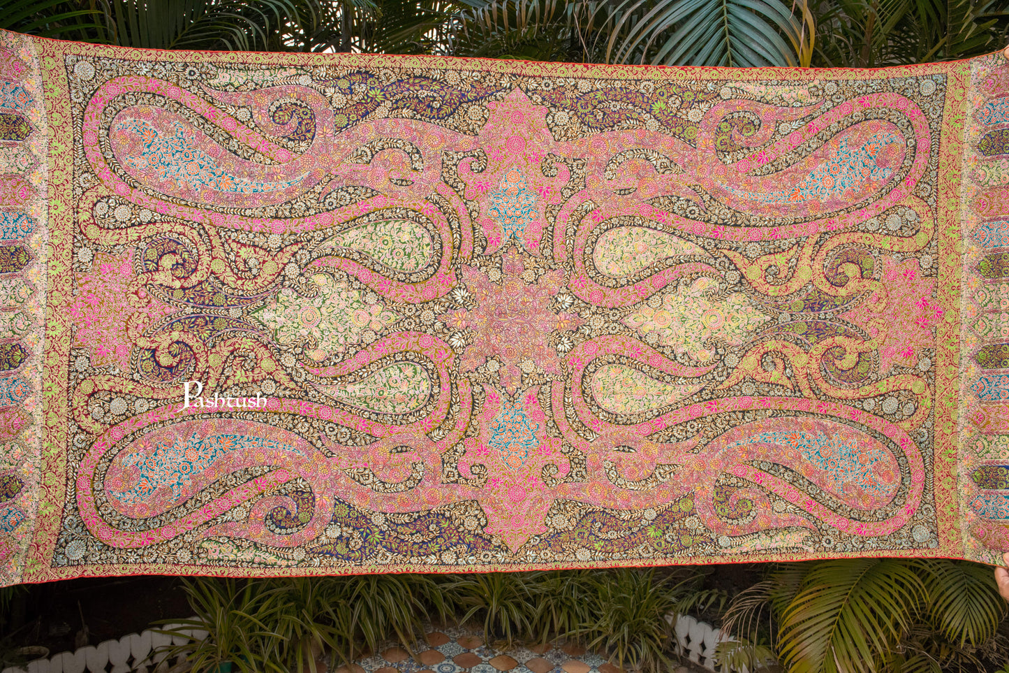 Pashtush India Womens Shawls Pashtush Womens Pure Pashmina Shawl, Multicolour
