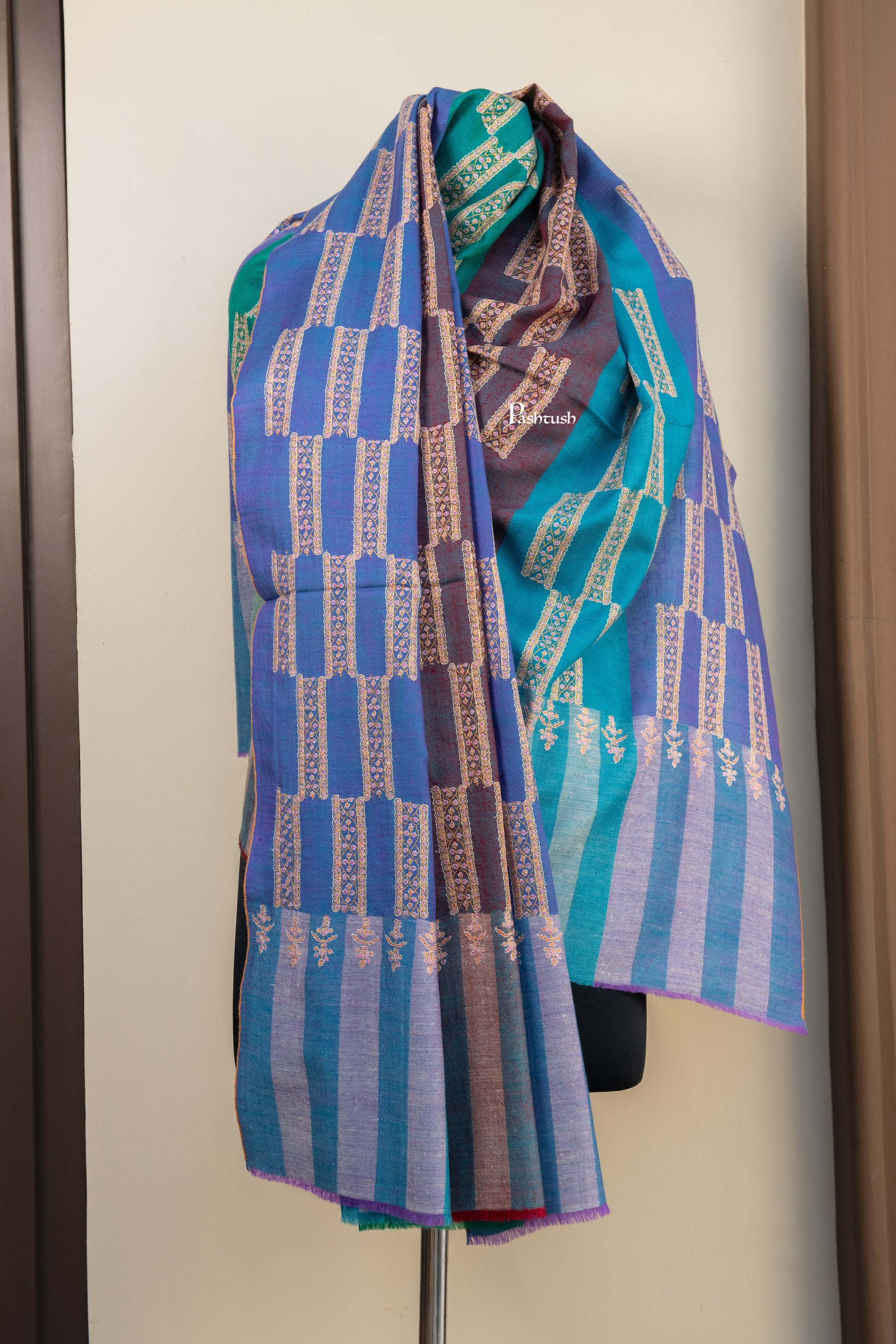 Pashtush India Womens Shawls Pashtush Womens Pure Pashmina Shawl, Multicolour
