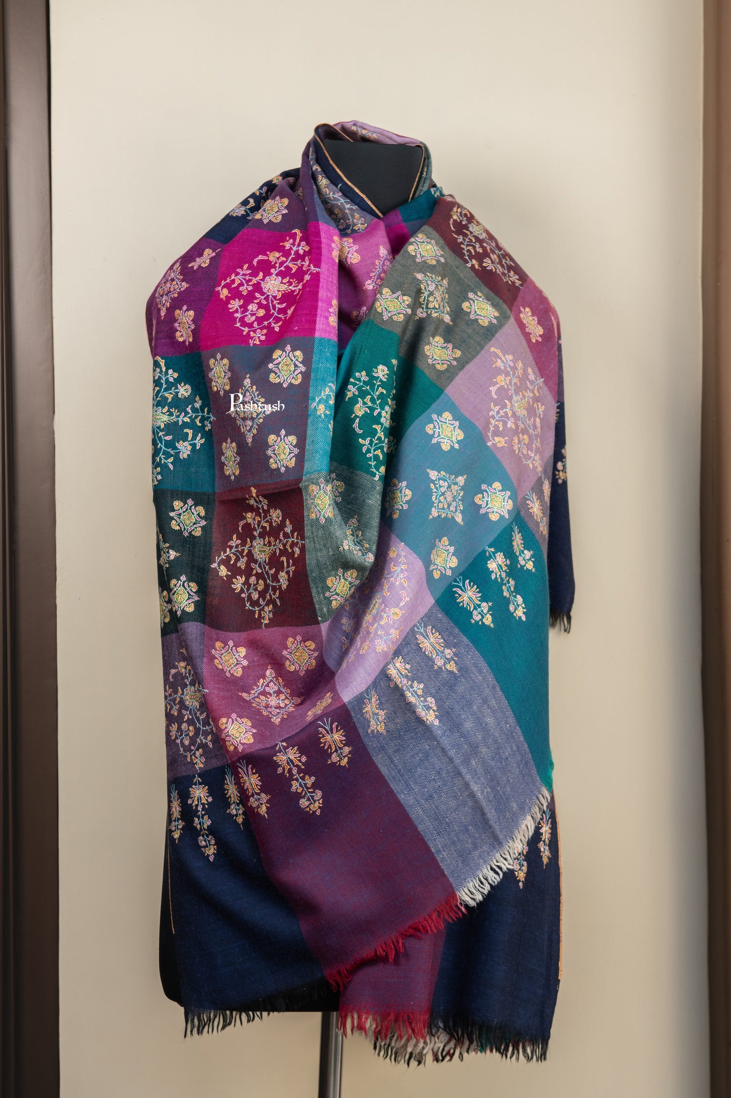 Pashtush India Womens Shawls Pashtush Womens Pure Pashmina Shawl, Multicolour