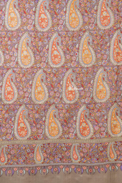 Pashtush India Womens Shawls Pashtush Womens Pure Pashmina Shawl, Multicolour With Natural Woven Base