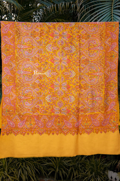 Pashtush India Womens Shawls Pashtush Womens Pure Pashmina Shawl, Mustard