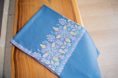 Pashtush India Womens Shawls Pashtush Womens Pure Pashmina Shawl, Muted Blue