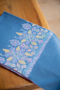 Pashtush India Womens Shawls Pashtush Womens Pure Pashmina Shawl, Muted Blue