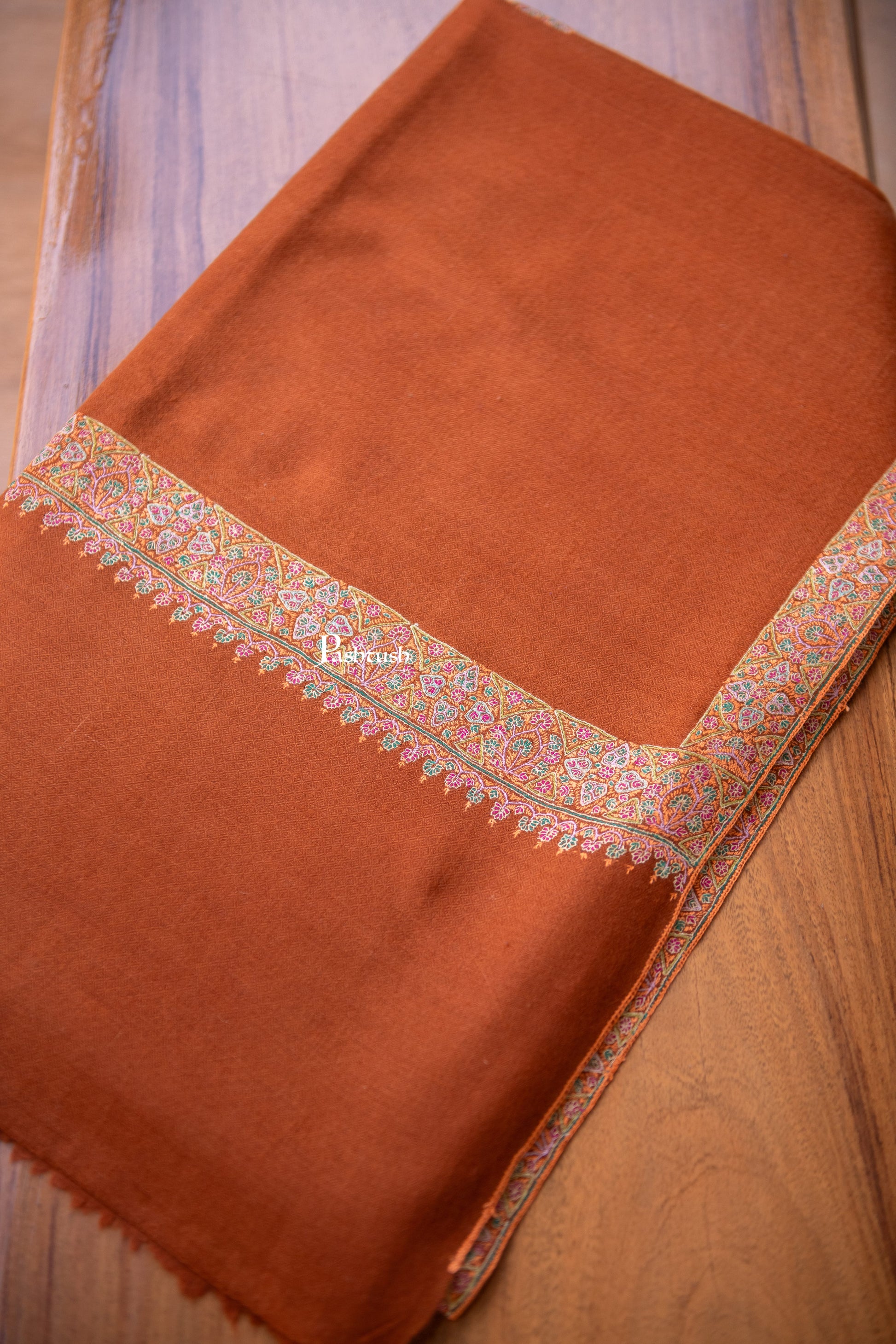 Pashtush India Womens Shawls Pashtush Womens Pure Pashmina Shawl, Orange