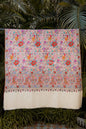 Pashtush India Womens Shawls Pashtush Womens Pure Pashmina Shawl, Papier Mache Hand Embroidery, Hand Woven, Gulabdaar Design, Emily Ivory