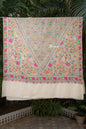 Pashtush India Womens Shawls Pashtush Womens Pure Pashmina Shawl, Papier Mache Hand Embroidery, Hand Woven, Gulabdaar Design, Multicolour With Natural Woven Base