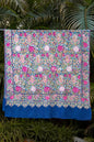 Pashtush India Womens Shawls Pashtush Womens Pure Pashmina Shawl, Papier Mache Hand Embroidery, Hand Woven, Gulabdaar Design, Navy Blue