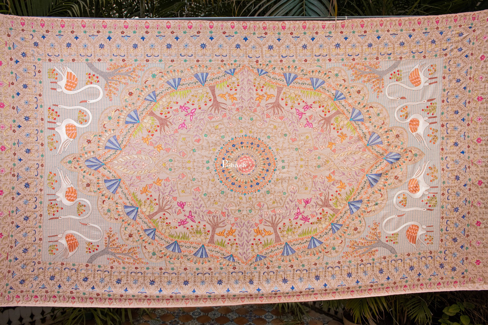 Pashtush India Womens Shawls Pashtush Womens Pure Pashmina Shawl, Peach