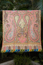 Pashtush India Womens Shawls Pashtush Womens Pure Pashmina Shawl, Sozni Hand Embroidery, Hand Woven, Kalamkari Design, Multicolour