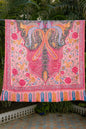 Pashtush India Womens Shawls Pashtush Womens Pure Pashmina Shawl, Sozni Hand Embroidery, Hand Woven, Kalamkari Design, Multicolour