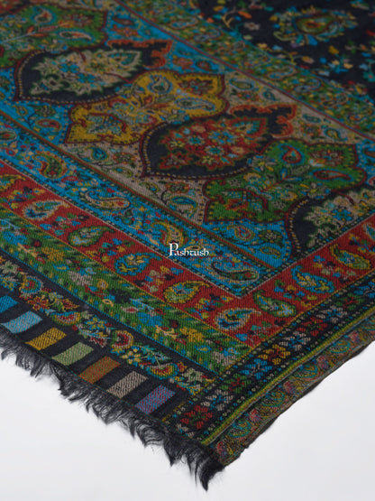 Pashtush India Womens Shawls Pashtush Womens Pure Wool Ethnic Shawl, Heritage Collection, Woolmark Certified