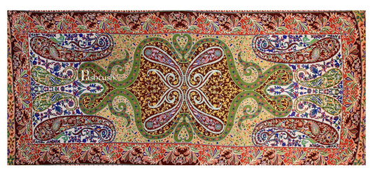 Pashtush India 100x200 Pashtush Womens Pure Wool, Hand Embroidered Kalamkari Shawl, With Woolmark Certificate