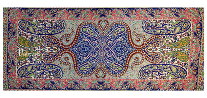 Pashtush India 100x200 Pashtush Womens Pure Wool, Hand Embroidered Kalamkari Shawl, With Woolmark Certificate