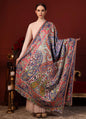Pashtush India 100x200 Pashtush Womens Pure Wool, Hand Embroidered Kalamkari Shawl, With Woolmark Certificate