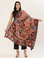 Pashtush India Womens Shawls Pashtush Womens, Pure Wool, Printed Darbar Shawl, Woolmark Certified.
