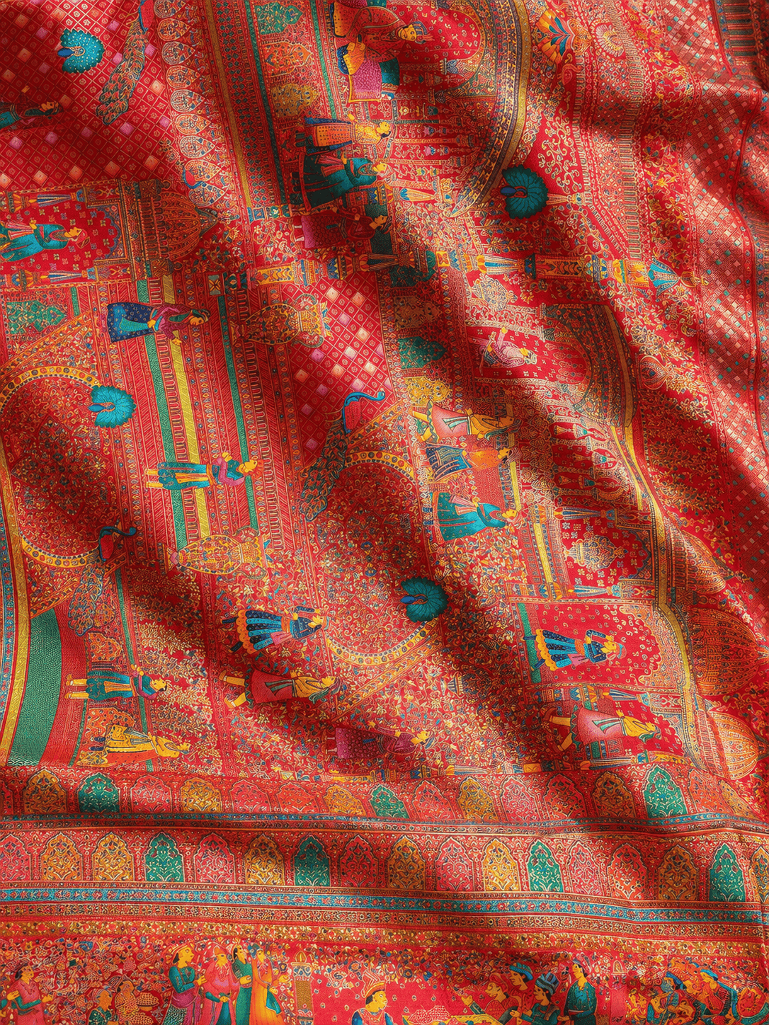 Pashtush Shawl Store Womens Suits Unstitched Material Pashtush Womens Saree, Bamboo Silk, Zari Weave Design, Rust