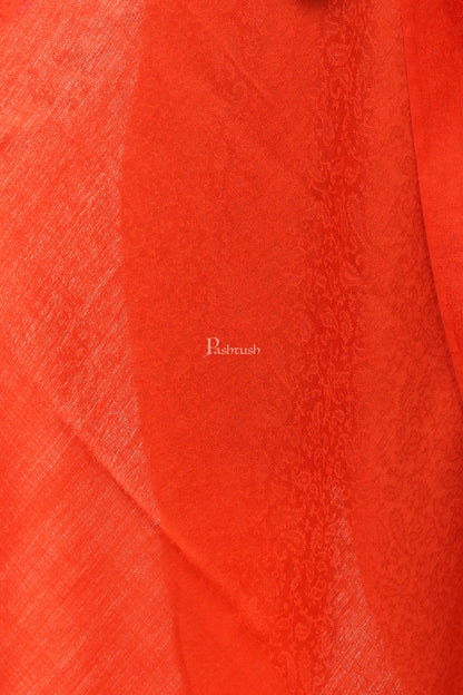 Pashtush India Womens Stoles and Scarves Scarf Pashtush Womens Scarf, Stole Jacquard, Paisley, Rust