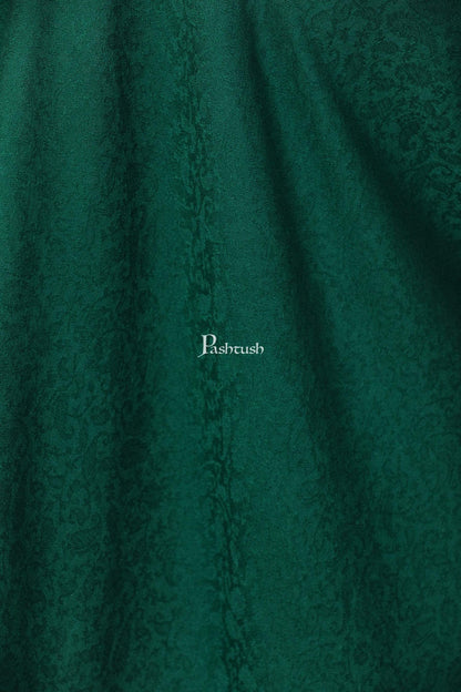 Pashtush India 70x200 Pashtush Womens Scarf with Chanting Paisleys Design, Soft and Warm, Emerald Green