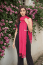 Pashtush India Womens Stoles and Scarves Scarf Pashtush Womens Self Stole, Fine Wool, Paisley Weave, Neo Pink