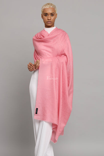 Pashtush India Womens Shawls Pashtush Womens Shawl, Extra Fine Wool, With Paisely Weave, Woven Design, Morning Pink